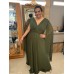 VESTIDO DE FESTA LONGO PLUS SIZE MANGA CAPA