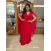 VESTIDO DE FESTA LONGO PLUS SIZE MANGA CAPA