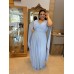 VESTIDO DE FESTA LONGO PLUS SIZE MANGA CAPA