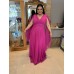 VESTIDO DE FESTA LONGO PLUS SIZE MANGA CAPA
