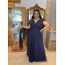 VESTIDO DE FESTA LONGO PLUS SIZE MANGA CAPA