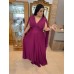 VESTIDO DE FESTA LONGO PLUS SIZE MANGA CAPA