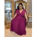 VESTIDO DE FESTA LONGO PLUS SIZE MANGA CAPA