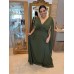 VESTIDO DE FESTA LONGO PLUS SIZE MANGA CAPA